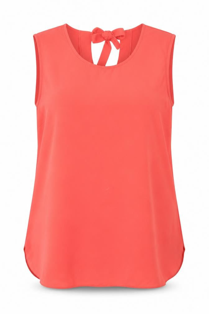 Womens UK Size 14 Papaya Pink Basic Tank