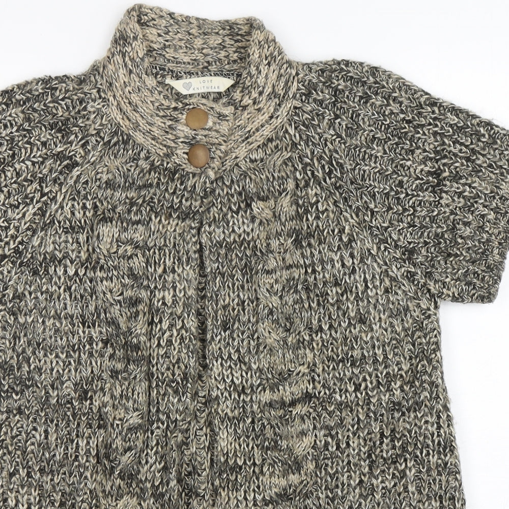 Womens UK Size 12 BHS Brown Cardigan Jumper