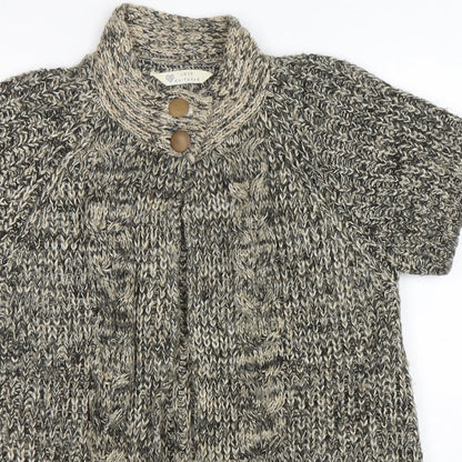 Womens UK Size 12 BHS Brown Cardigan Jumper