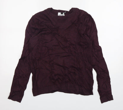 Topman Mens Purple Round Neck  Cotton Pullover Jumper Size S