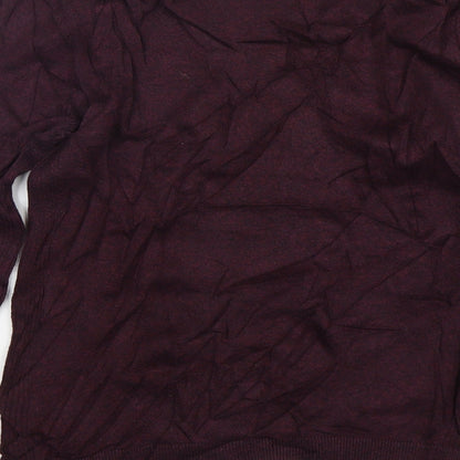 Topman Mens Purple Round Neck  Cotton Pullover Jumper Size S