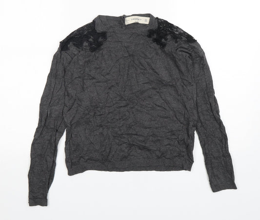 Womens UK Size M Zara Grey Pullover Jumper