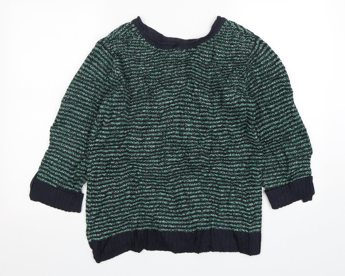 Womens UK Size S Isle Essentials Green Pullover Jumper