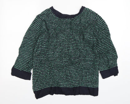 Womens UK Size S Isle Essentials Green Pullover Jumper