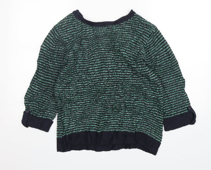 Womens UK Size S Isle Essentials Green Pullover Jumper