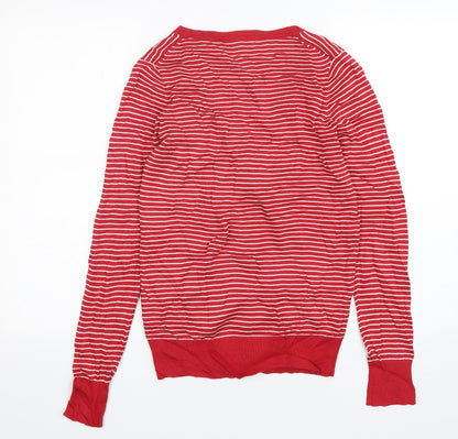 Womens UK Size S Linea Red Cardigan Jumper