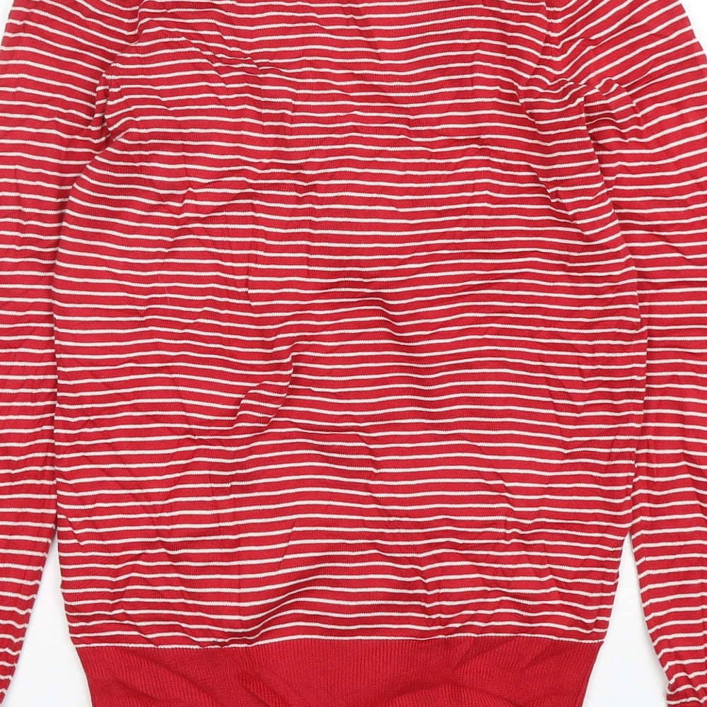 Womens UK Size S Linea Red Cardigan Jumper