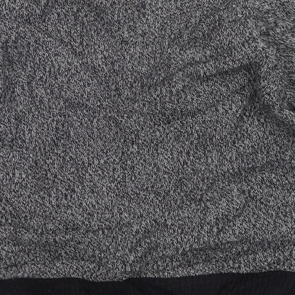 Trait  Mens Grey Round Neck  Acrylic Pullover Jumper Size L