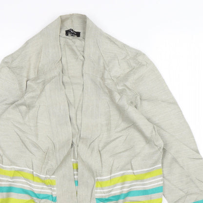 Emerco Womens Multicoloured V-Neck Striped Acrylic Cardigan Jumper Size 10