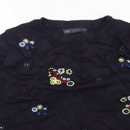Womens UK Size 14 M&S Blue Pullover Jumper