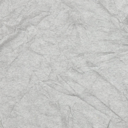 M&S Mens Grey Round Neck  Acrylic Pullover Jumper Size M