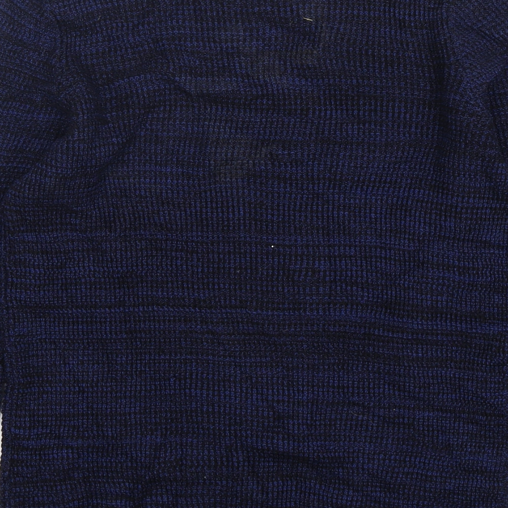 H&M Mens Blue Round Neck  Acrylic Pullover Jumper Size S