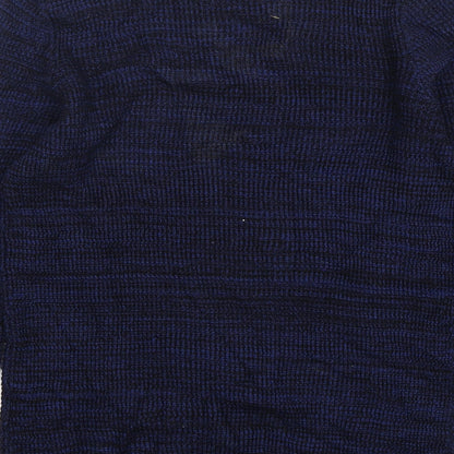 H&M Mens Blue Round Neck  Acrylic Pullover Jumper Size S