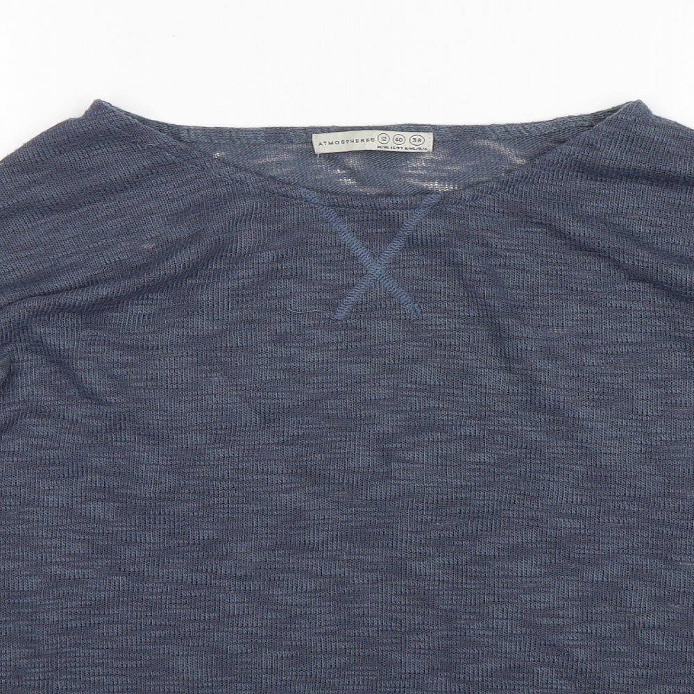 Womens UK Size 12 Atmosphere Blue Pullover Jumper