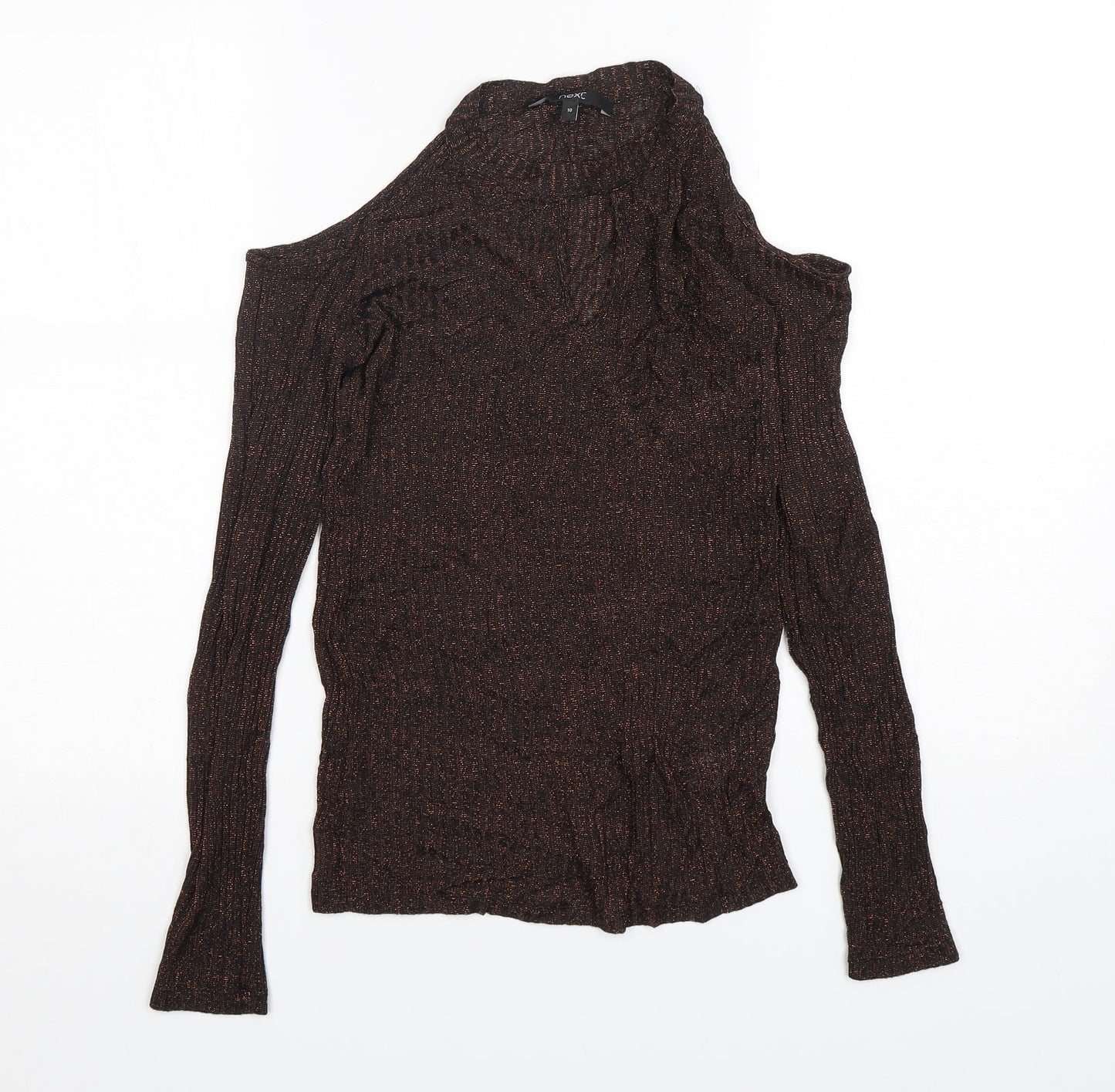 Womens UK Size 10 NEXT Brown Pullover Jumper
