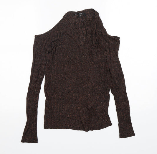Womens UK Size 10 NEXT Brown Pullover Jumper