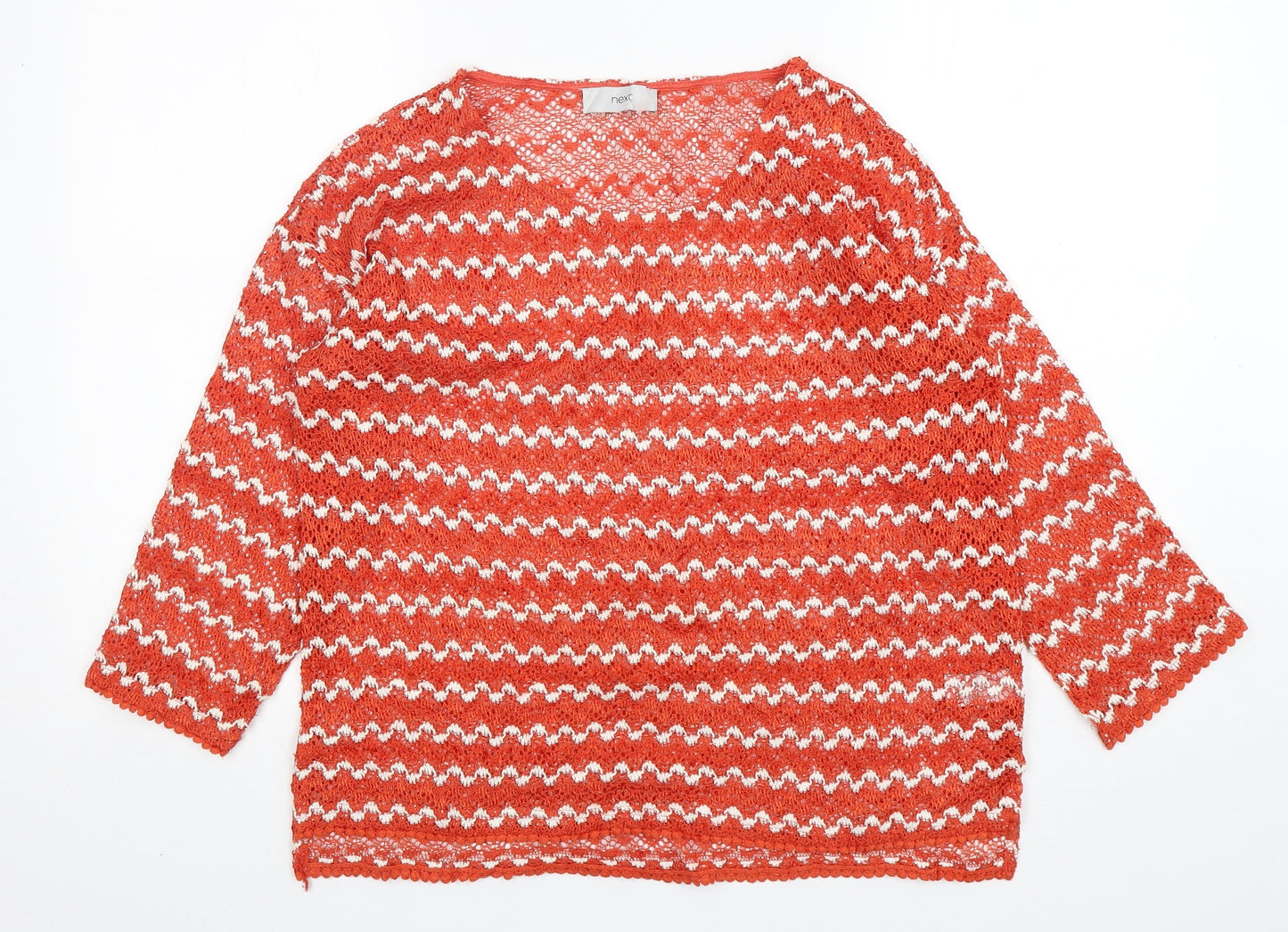 Womens UK Size 12 NEXT Orange Pullover Jumper