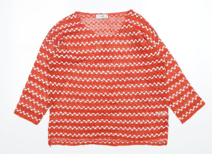 Womens UK Size 12 NEXT Orange Pullover Jumper