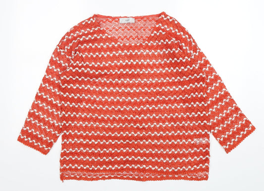 Womens UK Size 12 NEXT Orange Pullover Jumper