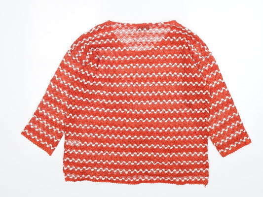 Womens UK Size 12 NEXT Orange Pullover Jumper