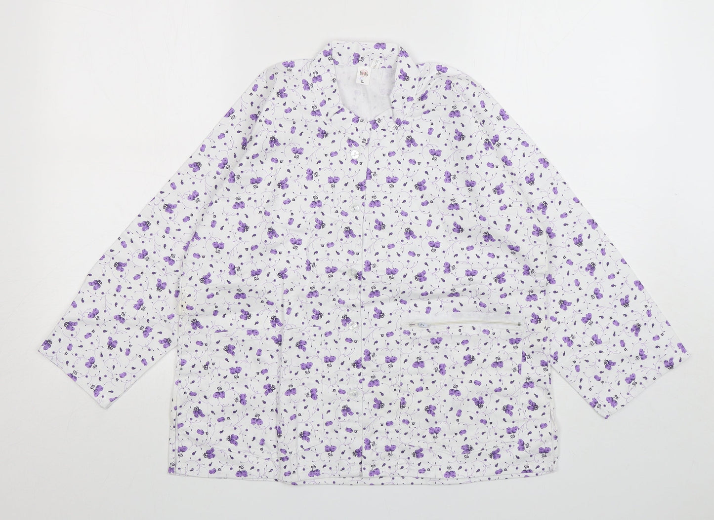 Womens UK Size L Preworn Multicoloured Basic Button-Up