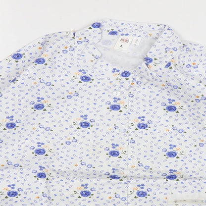 Womens UK Size L Preworn Multicoloured Basic Button-Up