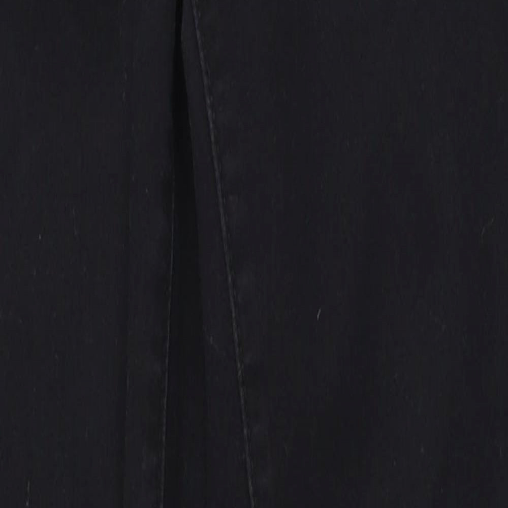 Denim & Co. Womens Black  Cotton Skinny Jeans Size 8 L25 in Regular Zip