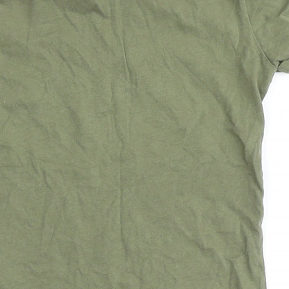 Primark Girls Green  100% Cotton Basic T-Shirt Size 7-8 Years Round Neck  - L'Amour