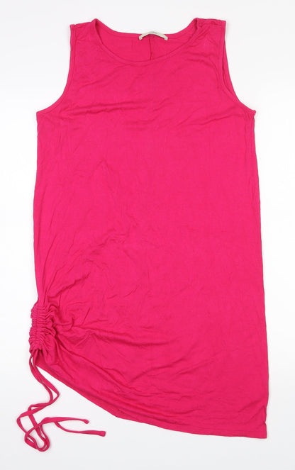 George  Womens Pink  Viscose Tunic T-Shirt Size 12 Round Neck