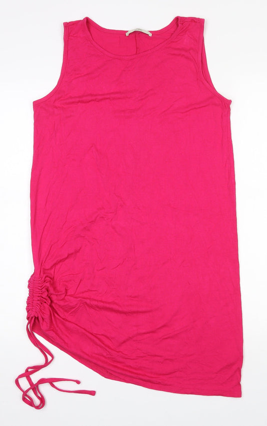 George  Womens Pink  Viscose Tunic T-Shirt Size 12 Round Neck