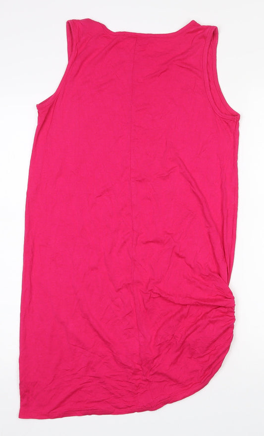 George  Womens Pink  Viscose Tunic T-Shirt Size 12 Round Neck