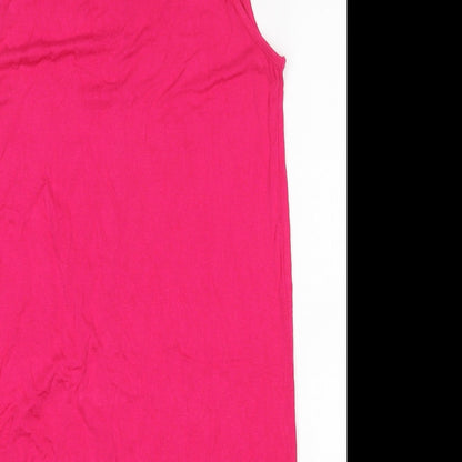 George  Womens Pink  Viscose Tunic T-Shirt Size 12 Round Neck