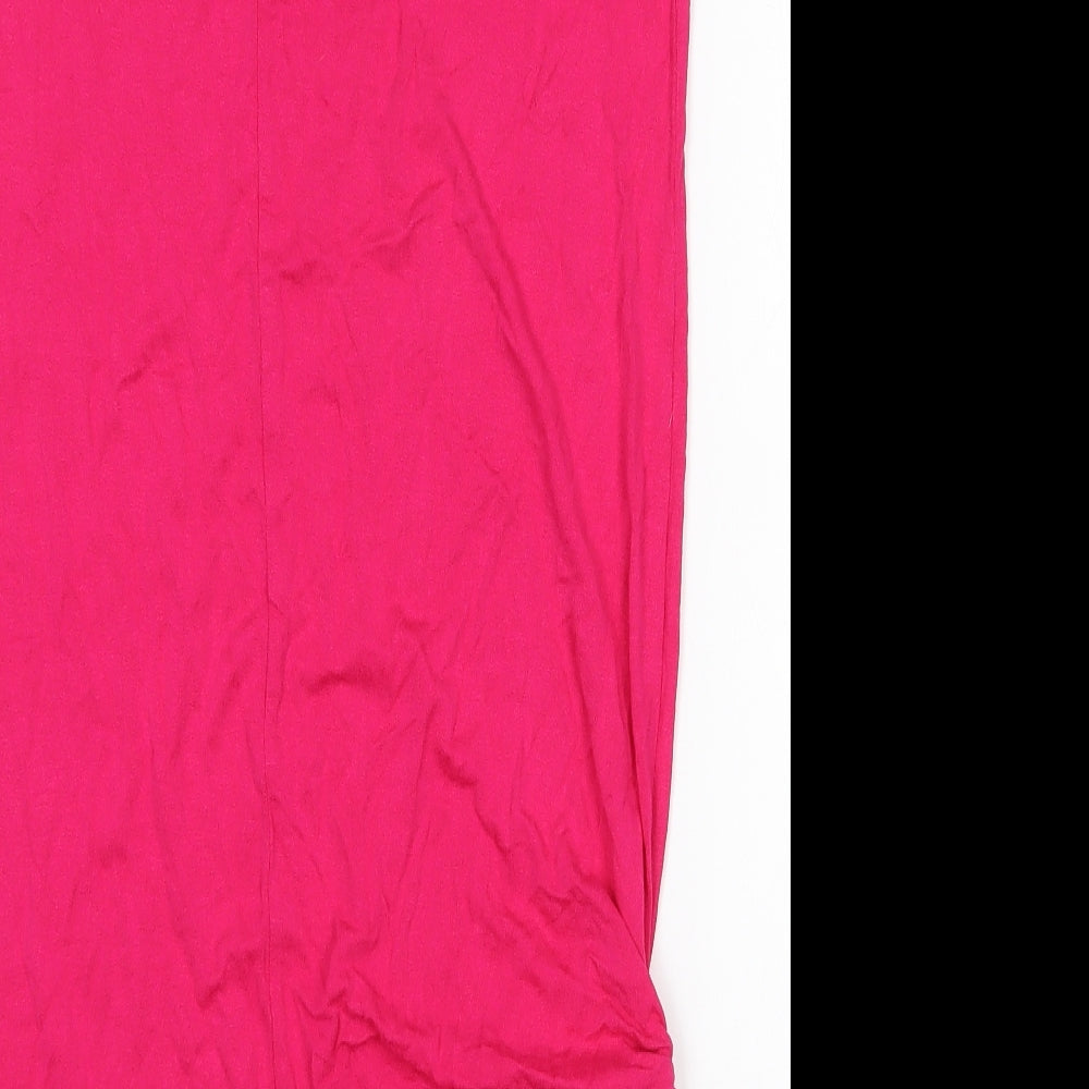 George  Womens Pink  Viscose Tunic T-Shirt Size 12 Round Neck