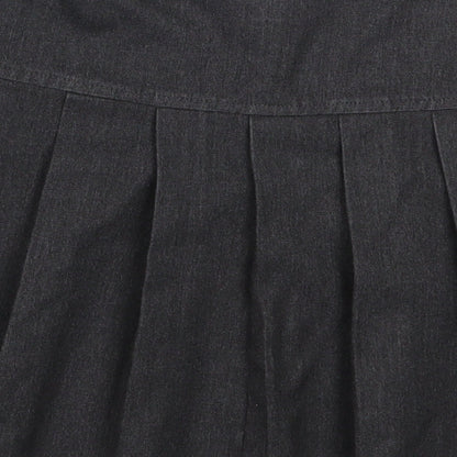 Next School Girls Grey  Polyester Pleated Skirt Size 8 Years  Regular Zip