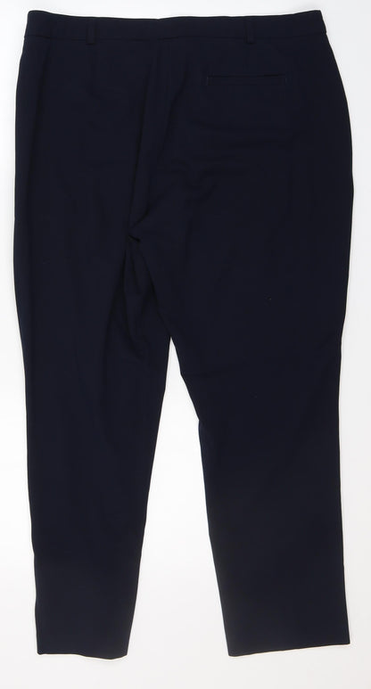 Womens UK Size 16 Marks and Spencer Regular Fit  Blue Trousers