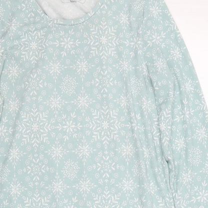 Dreams Womens Blue Floral Polyester Top Dress Size 12