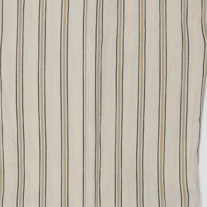 Primark Womens Beige Striped Viscose Playsuit One-Piece Size 6 L3 in