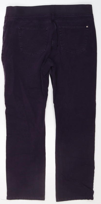 Maine Womens Purple  Cotton Straight Jeans Size 16 L27 in Regular Zip
