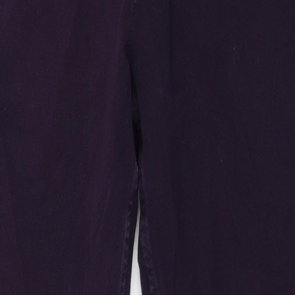 Maine Womens Purple  Cotton Straight Jeans Size 16 L27 in Regular Zip
