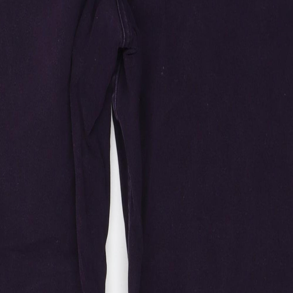 Maine Womens Purple  Cotton Straight Jeans Size 16 L27 in Regular Zip