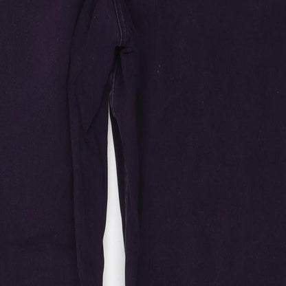 Maine Womens Purple  Cotton Straight Jeans Size 16 L27 in Regular Zip