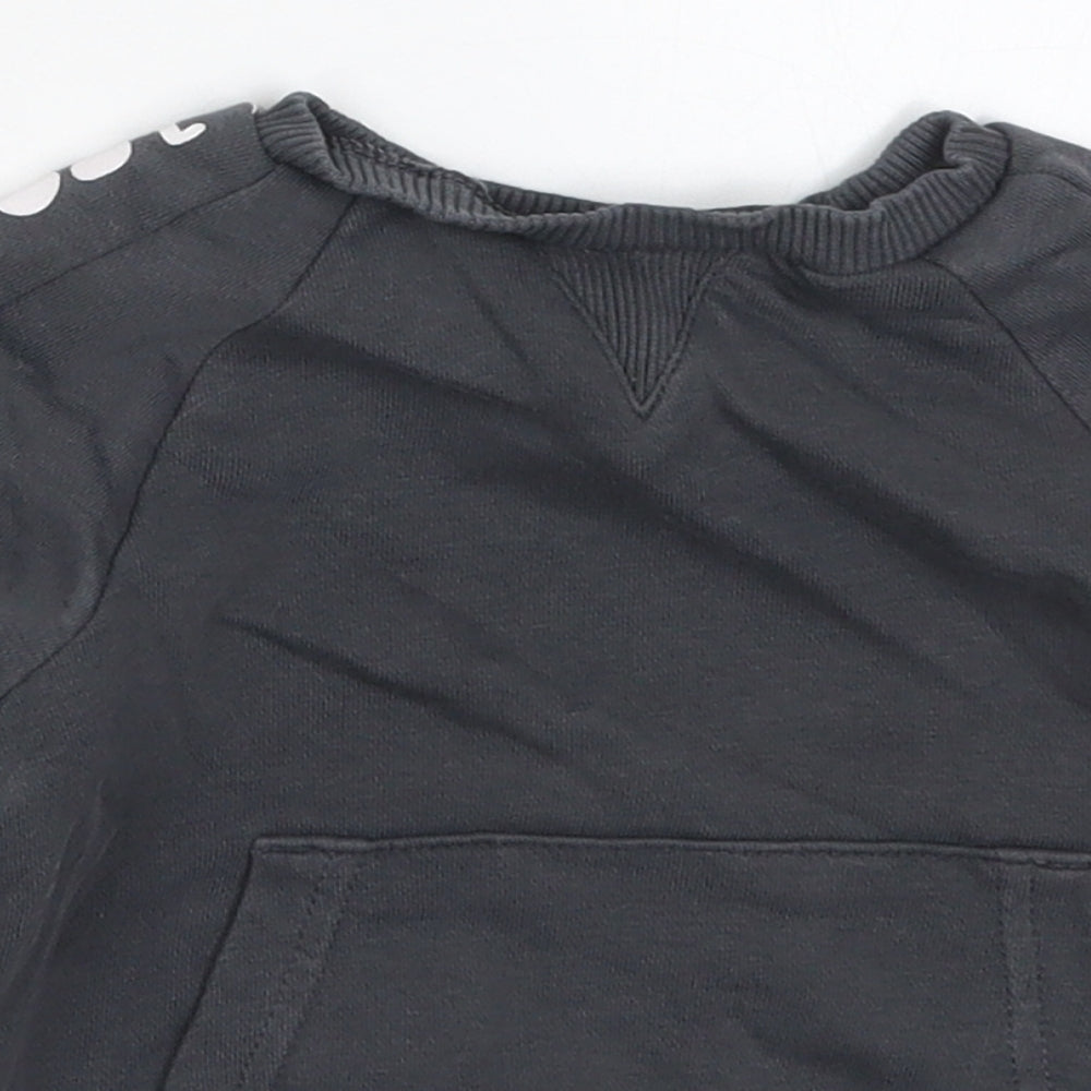 George Boys Grey  Cotton Basic T-Shirt Size 12-18 Months Crew Neck Pullover - Cool Dude