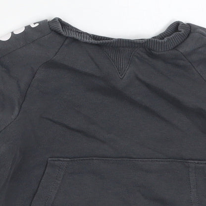 George Boys Grey  Cotton Basic T-Shirt Size 12-18 Months Crew Neck Pullover - Cool Dude