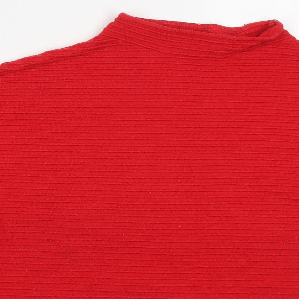 TU Womens Red Round Neck  Viscose Pullover Jumper Size 16