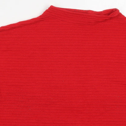 TU Womens Red Round Neck  Viscose Pullover Jumper Size 16