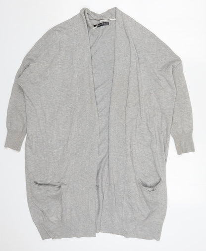 Atmopshere Womens Grey V-Neck  Viscose Cardigan Jumper Size 10
