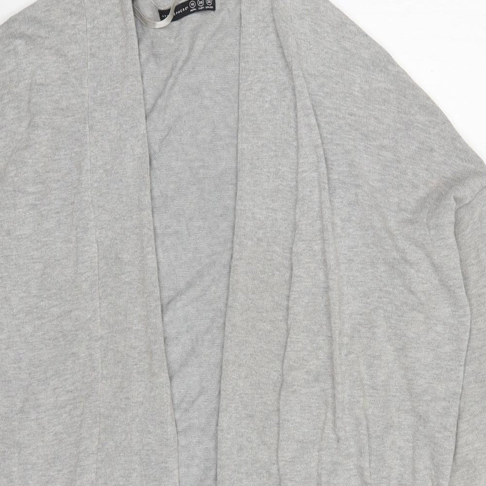 Atmopshere Womens Grey V-Neck  Viscose Cardigan Jumper Size 10