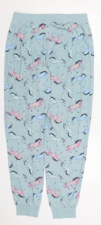 Womens UK Size 12 Marks and Spencer Regular Fit  Blue Trousers