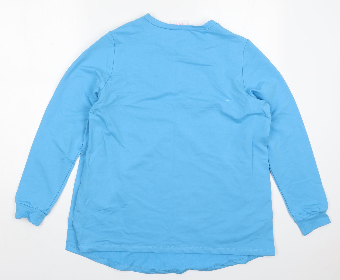 Savior Womens Blue  Cotton Pullover Sweatshirt Size S  Pullover