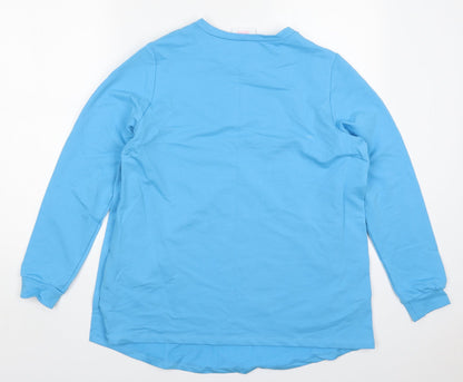 Savior Womens Blue  Cotton Pullover Sweatshirt Size S  Pullover